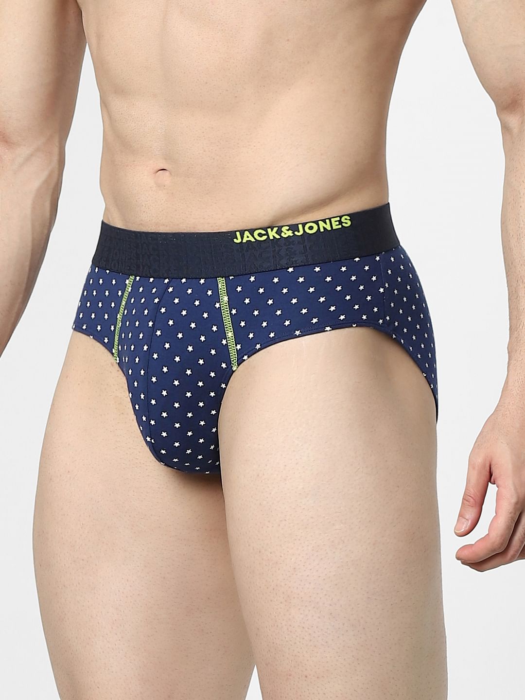 Navy Blue Star Print Trunks