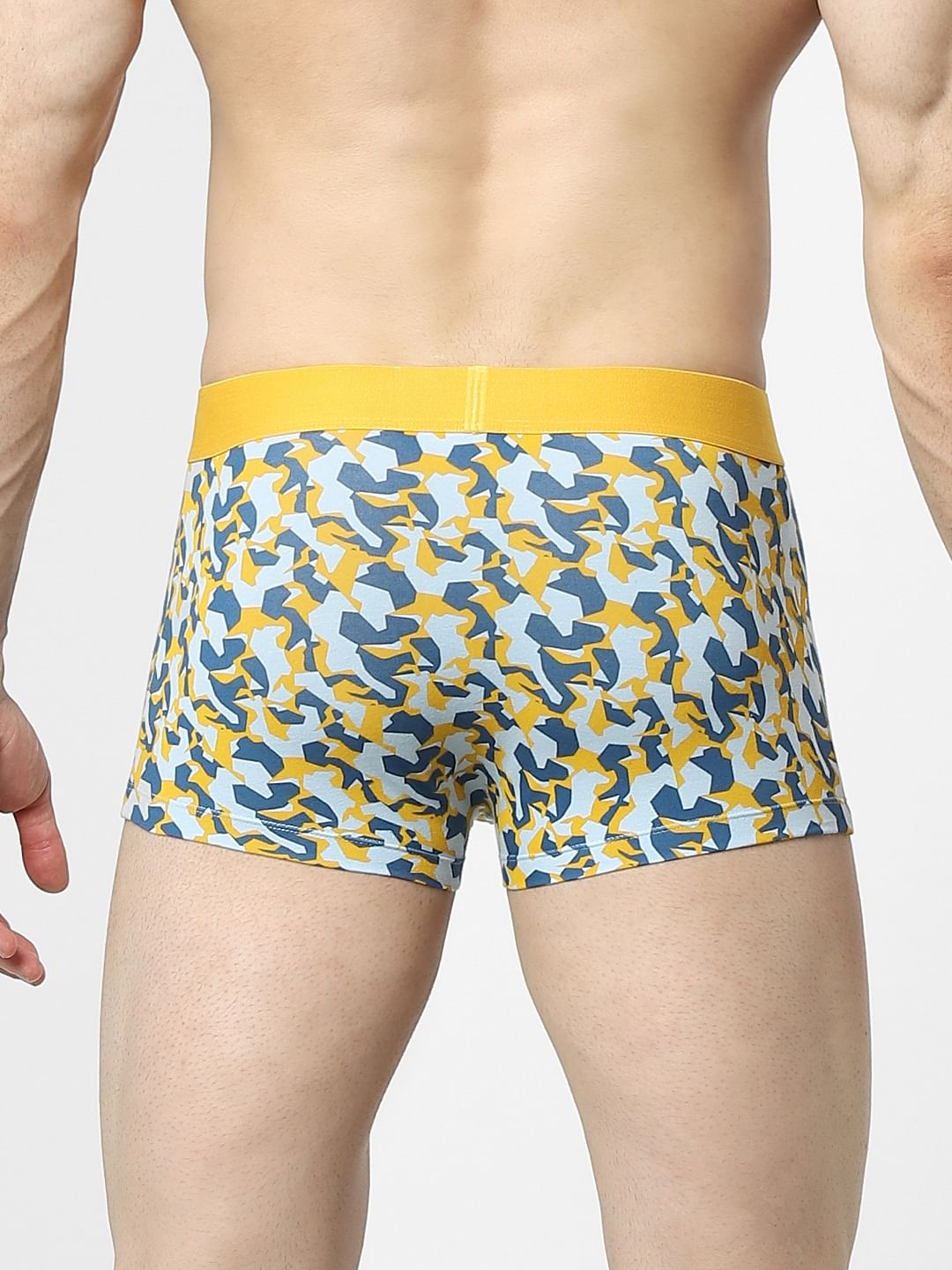 Blue Abstract Print Trunks