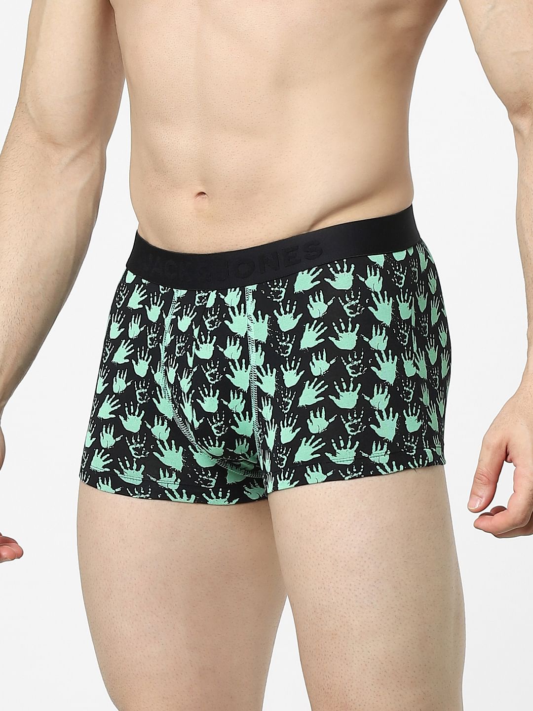 Black All Over Print Trunks