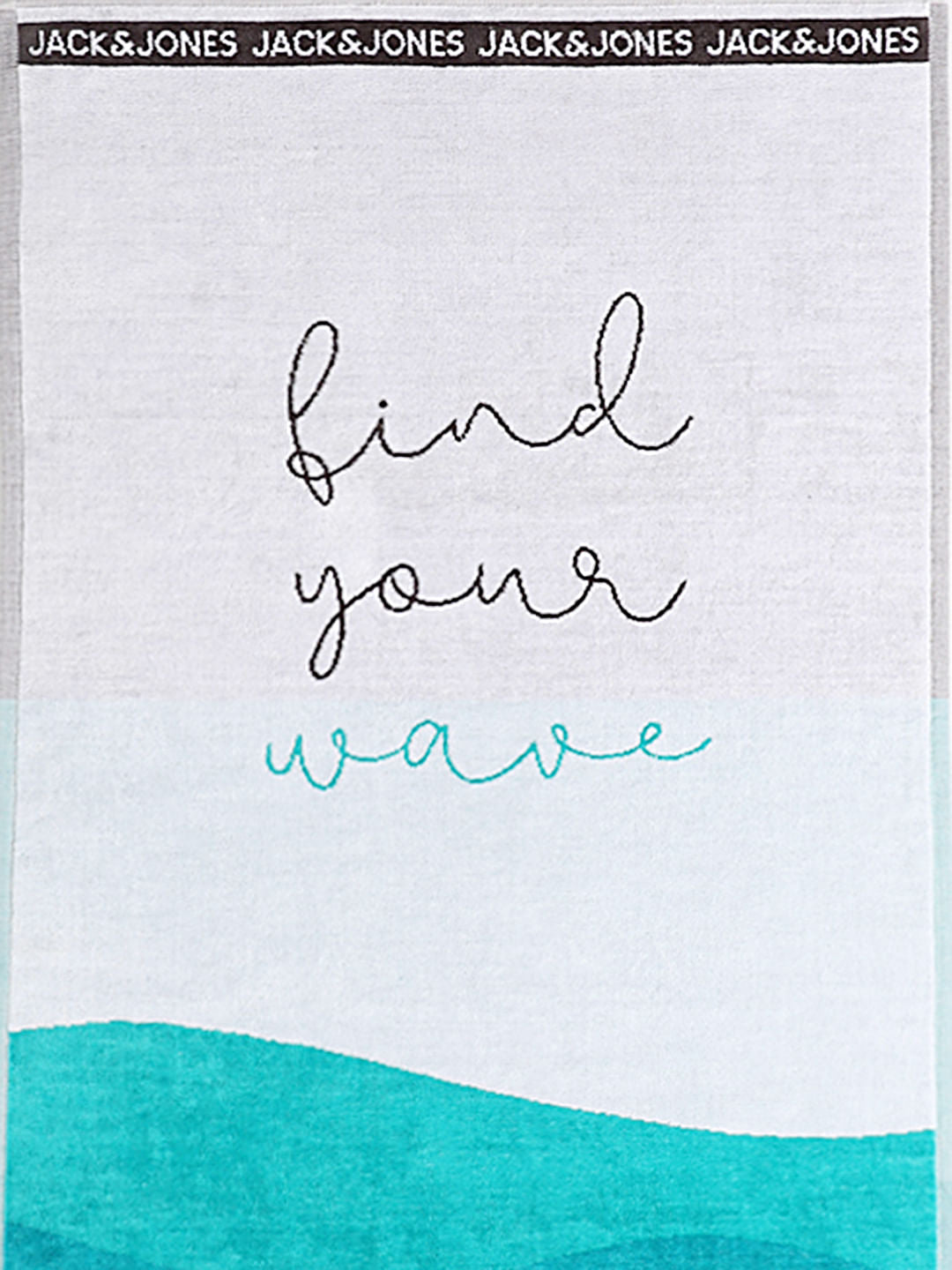 Turquoise Wave Print Towel