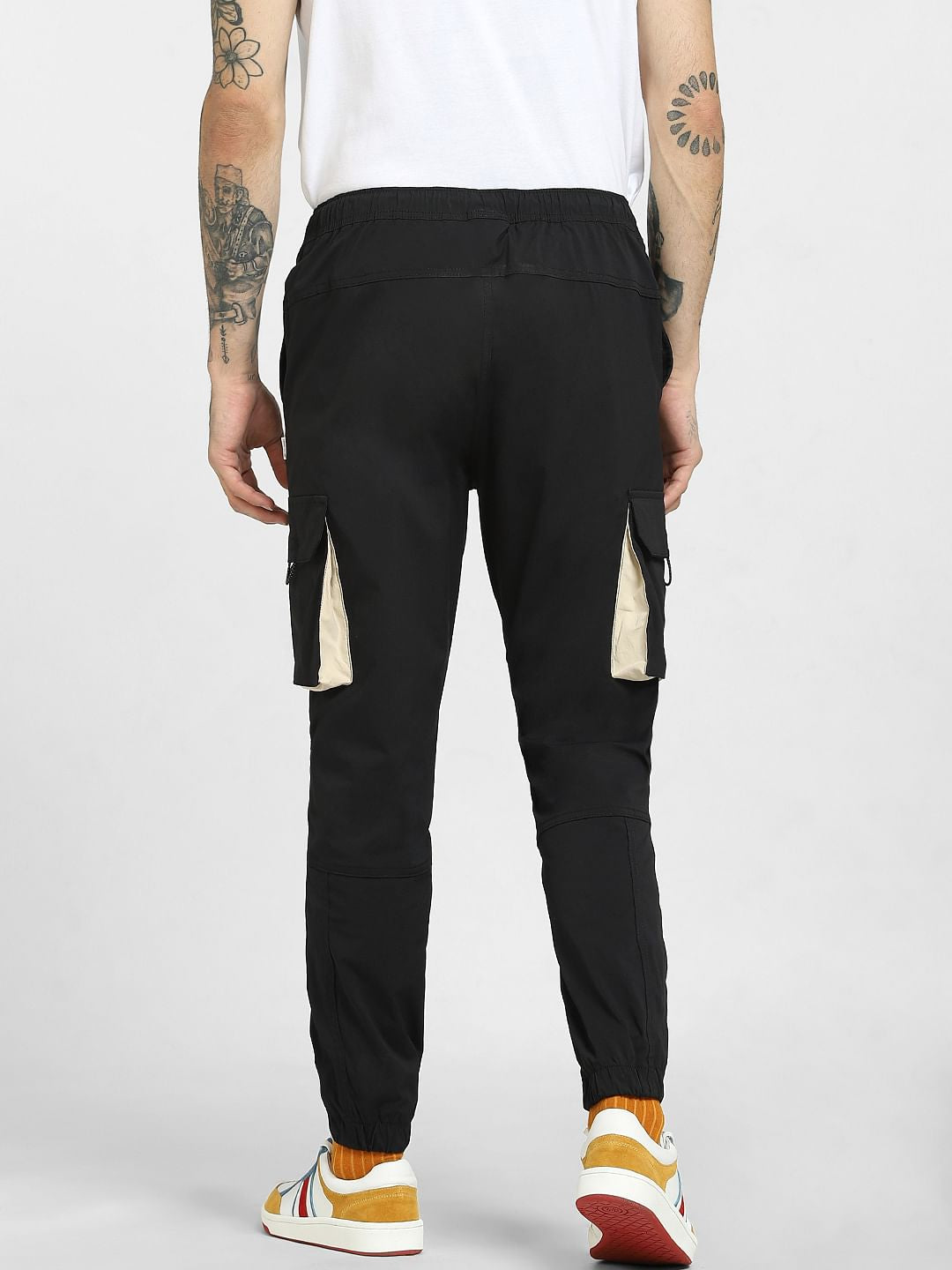 Black Mid Rise Drawstring Pants