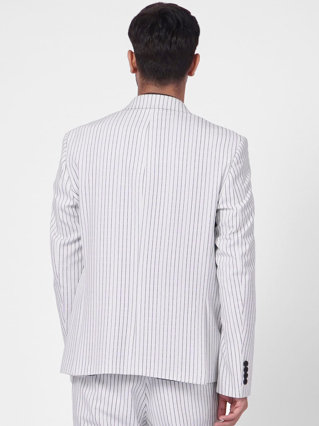 White Striped Blazer