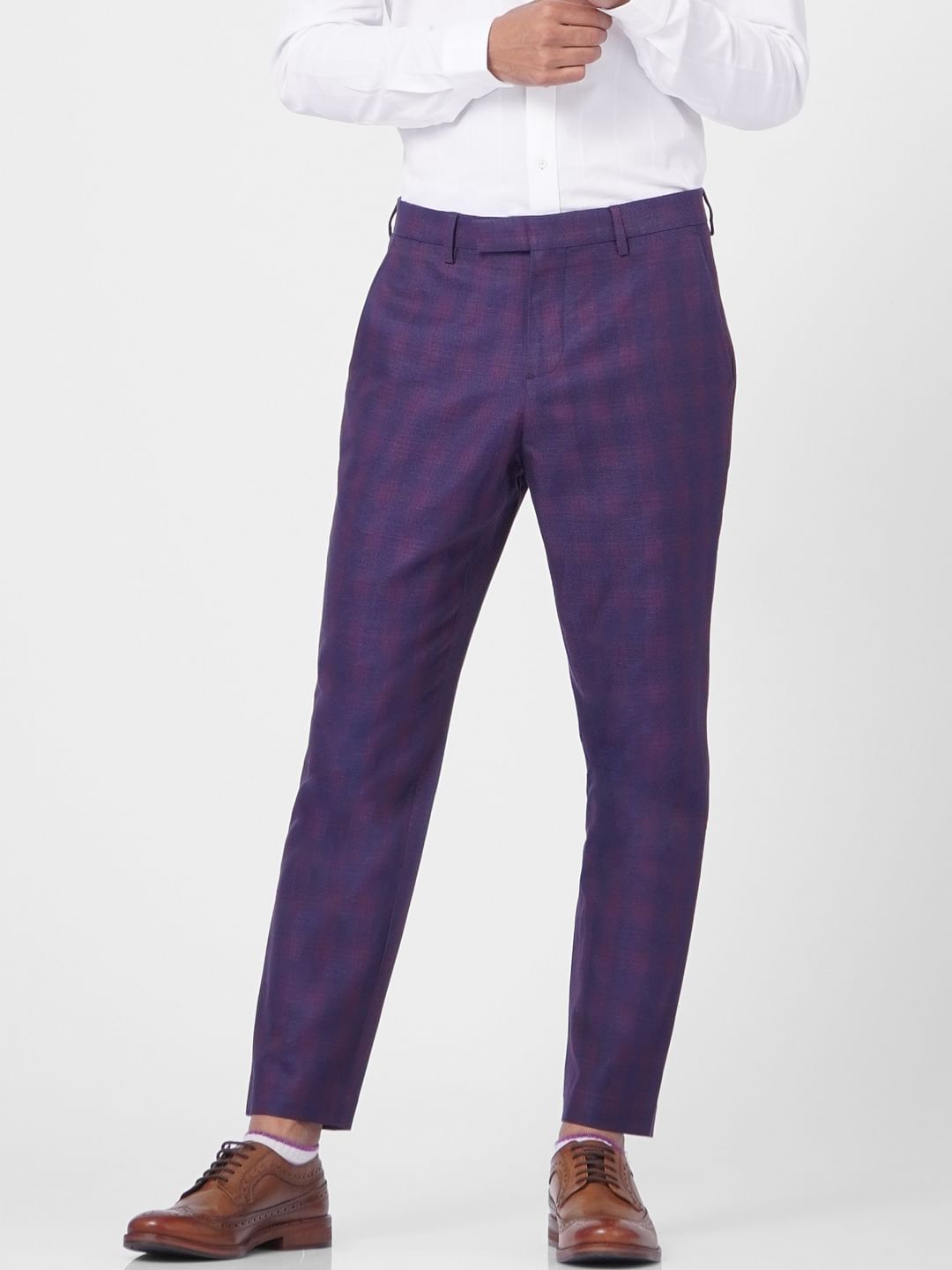 Blue & Pink Check Pants