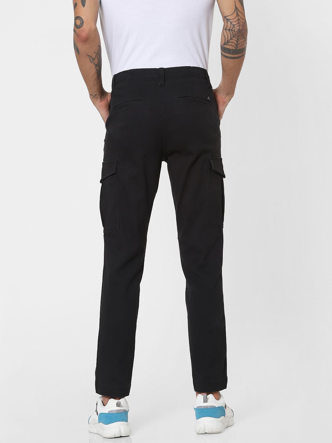 Black Mid Rise Slim Fit Pants