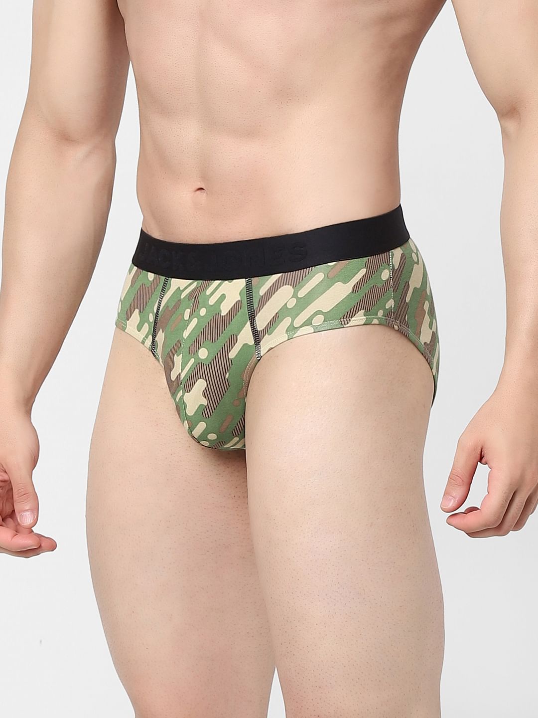 Green Printed Briefs
