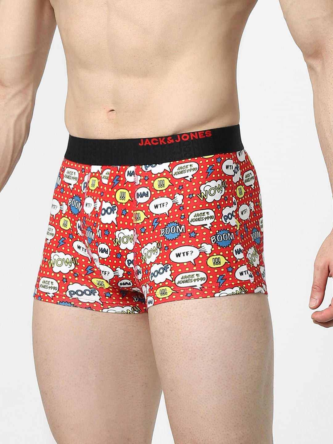 Red Printed Trunks