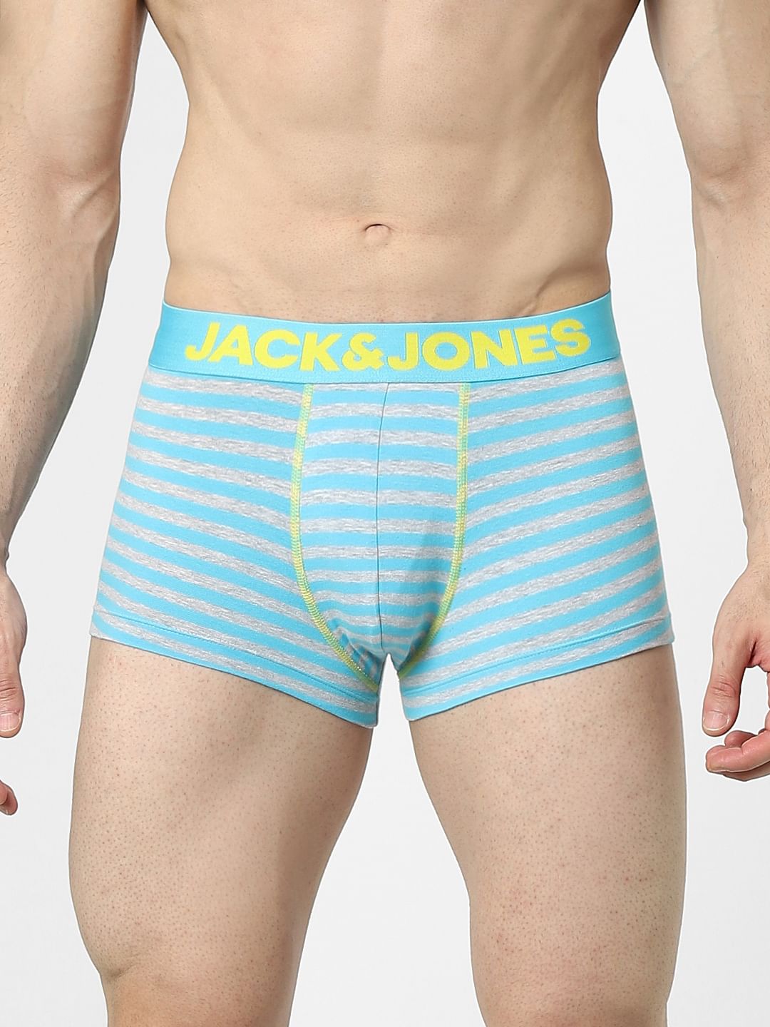 Light Blue Striped Trunks