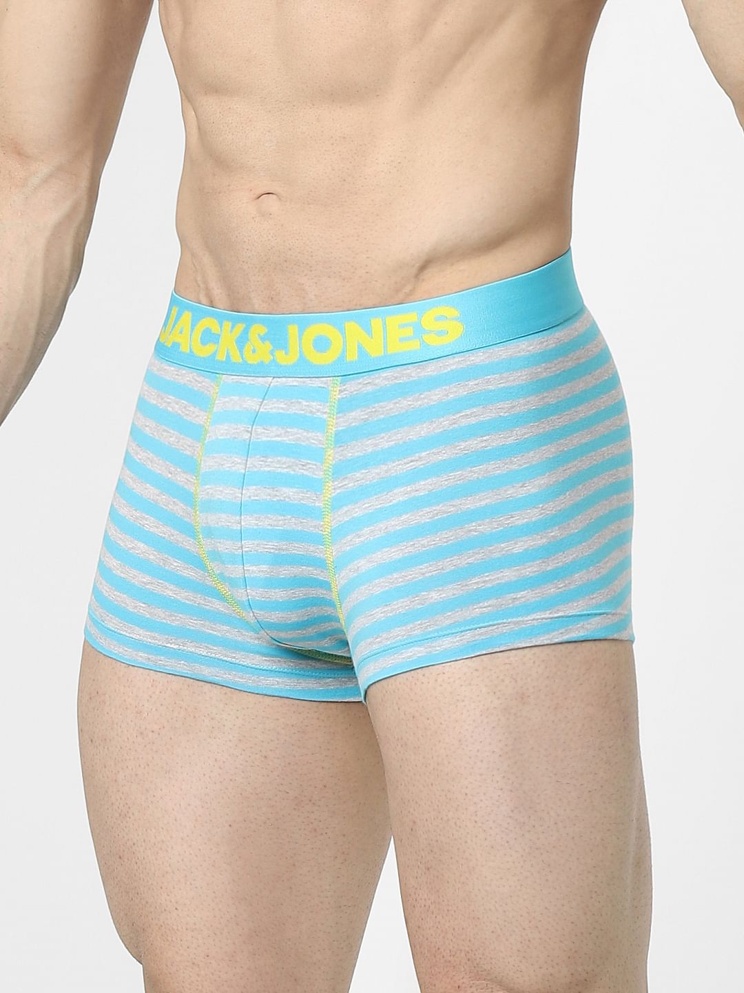 Light Blue Striped Trunks