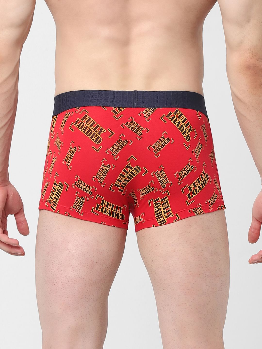 Red Printed Trunks