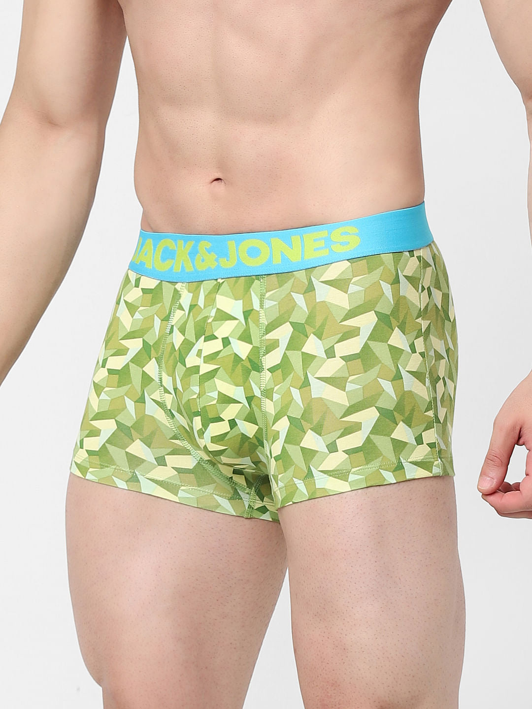 Green Printed Trunks
