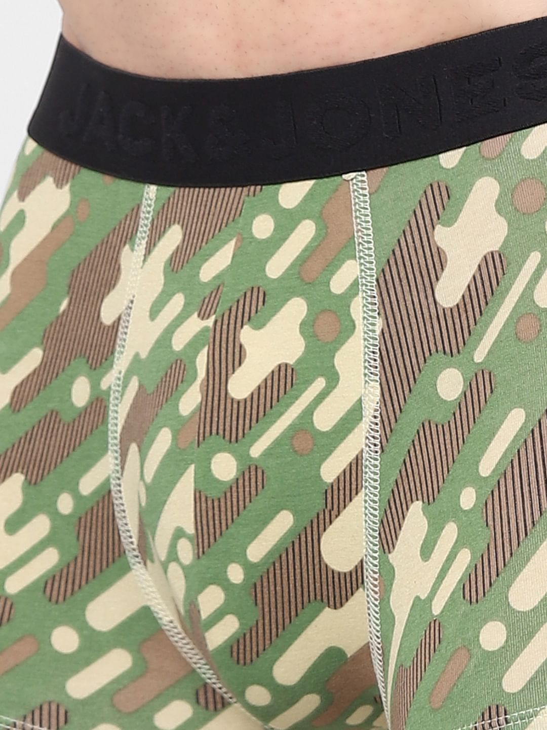 Green Printed Trunks