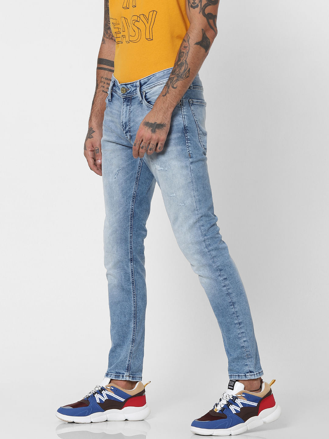 Blue Low Rise Liam Skinny Fit Jeans