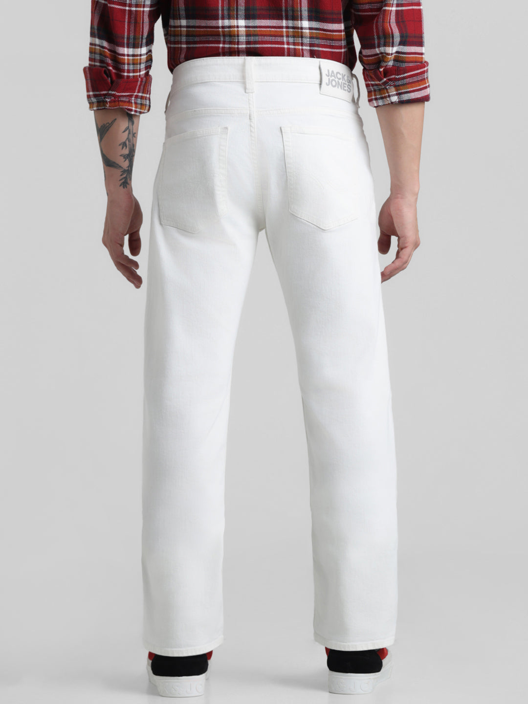 Low Rise Regular Fit Jeans - White