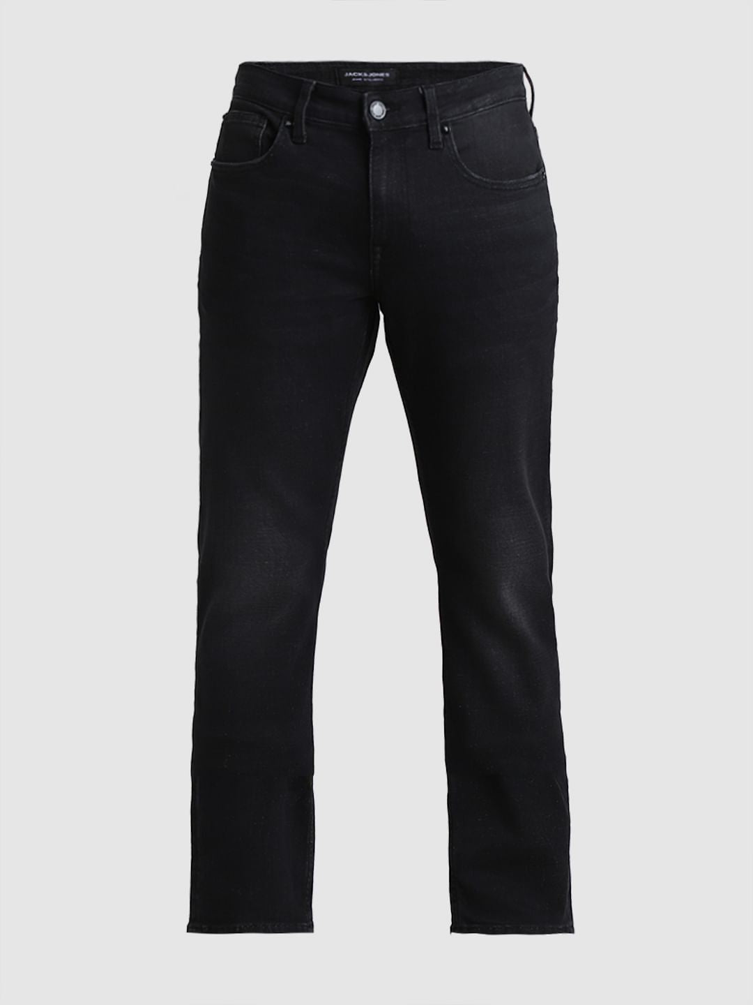 Black Mid Rise Clark Regular Fit Jeans