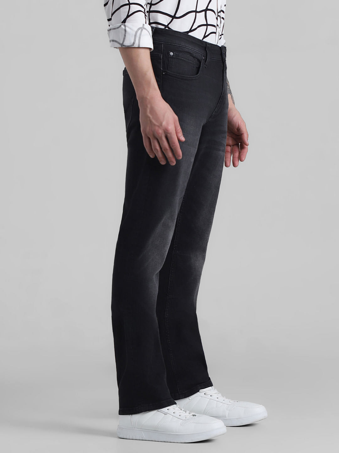 Low Rise Regular Fit Jeans - Black