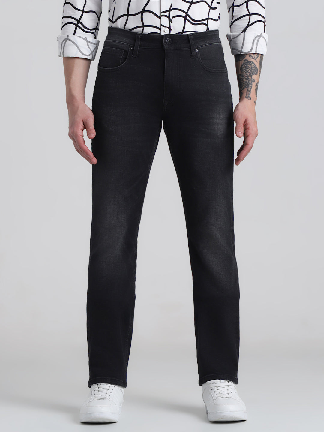 Low Rise Regular Fit Jeans - Black