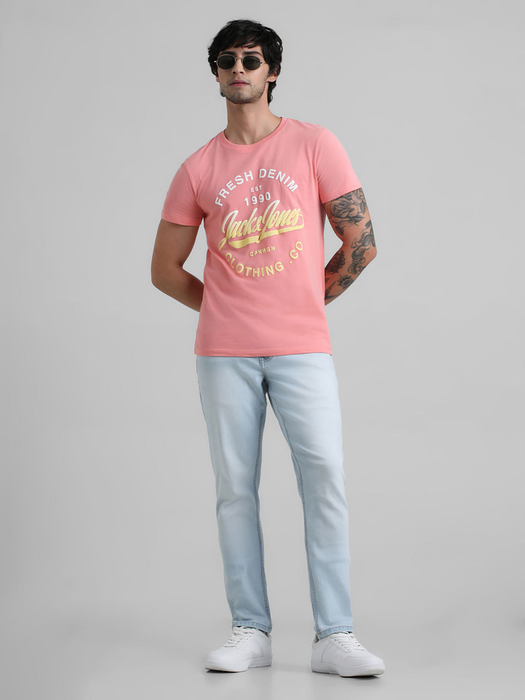 Blue Low Rise Washed Glenn Slim Jeans