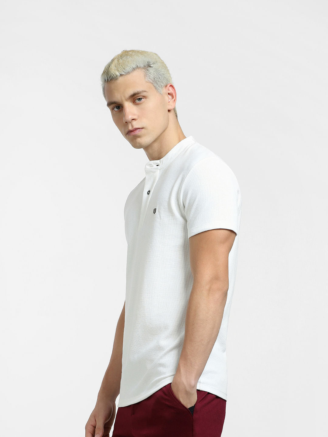 White Henley T-shirt