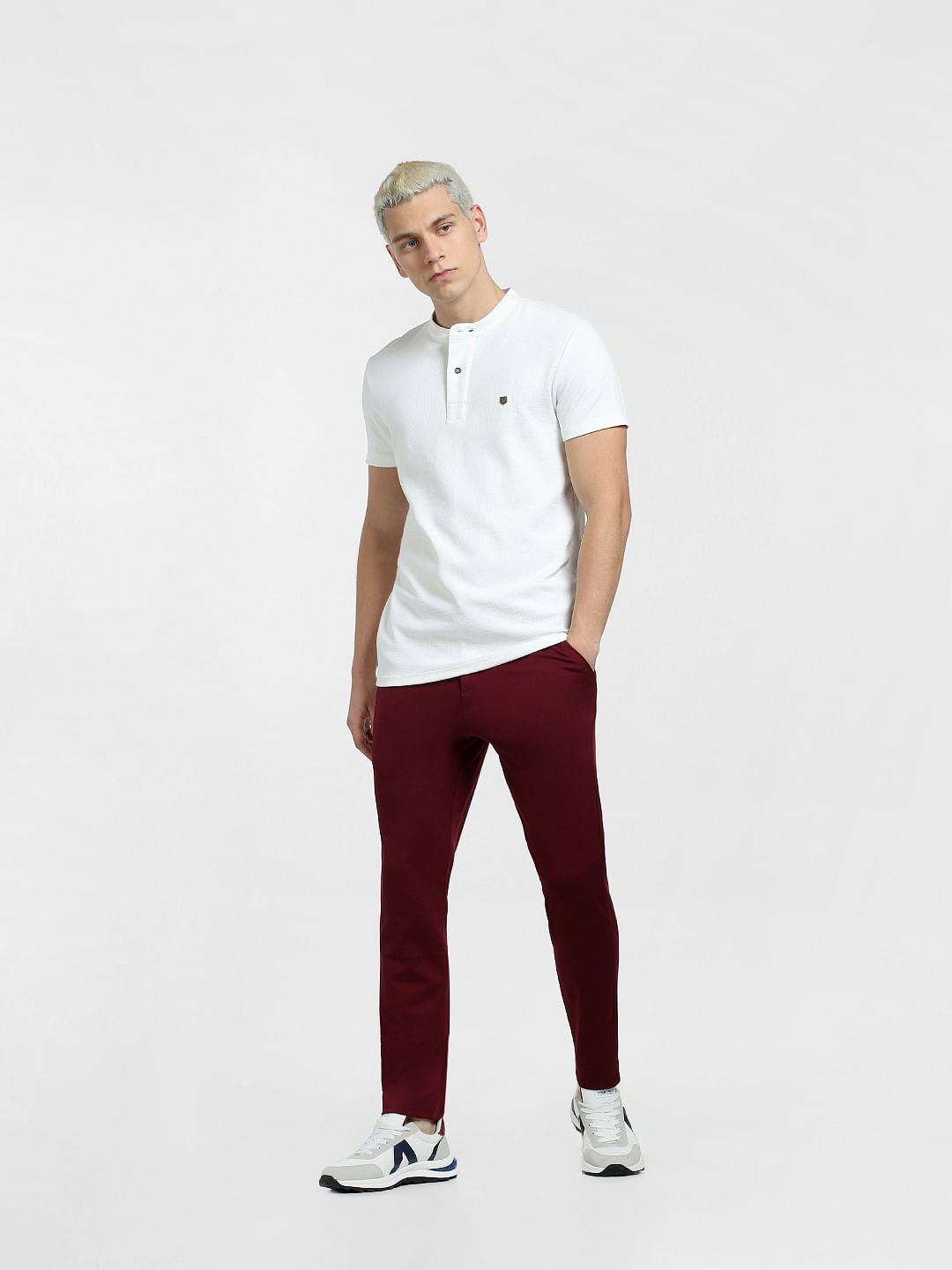 White Henley T-shirt