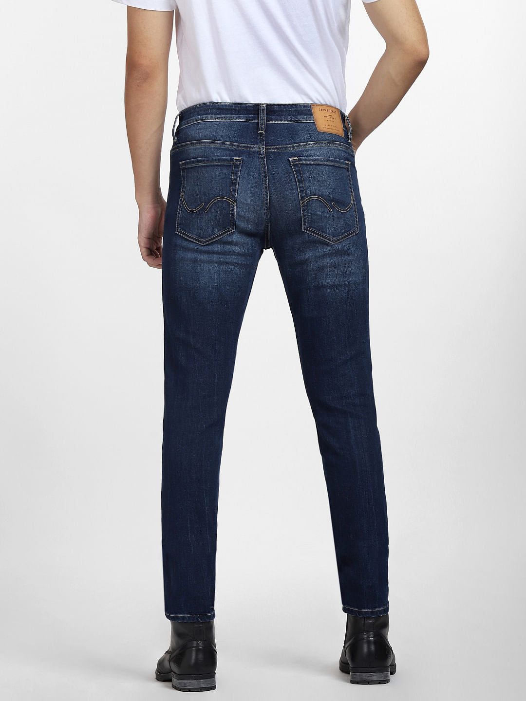 Dark Blue Low Rise Glenn Slim Fit Jeans
