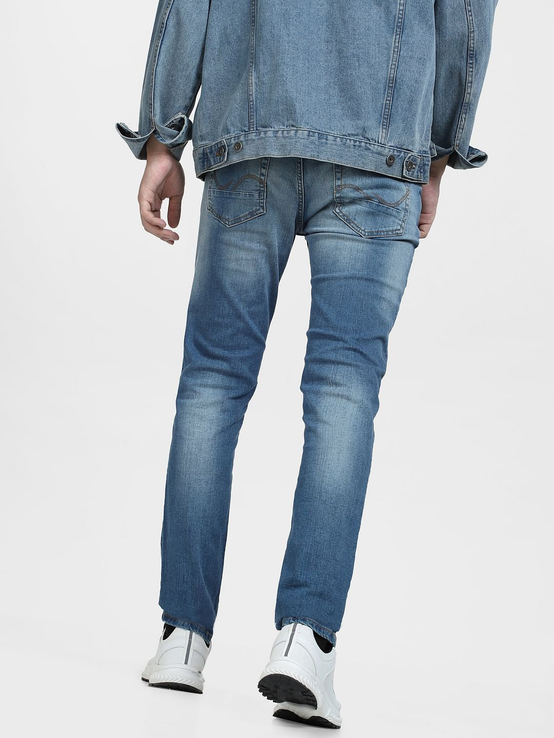 Blue Low Rise Washed Ben Skinny Jeans