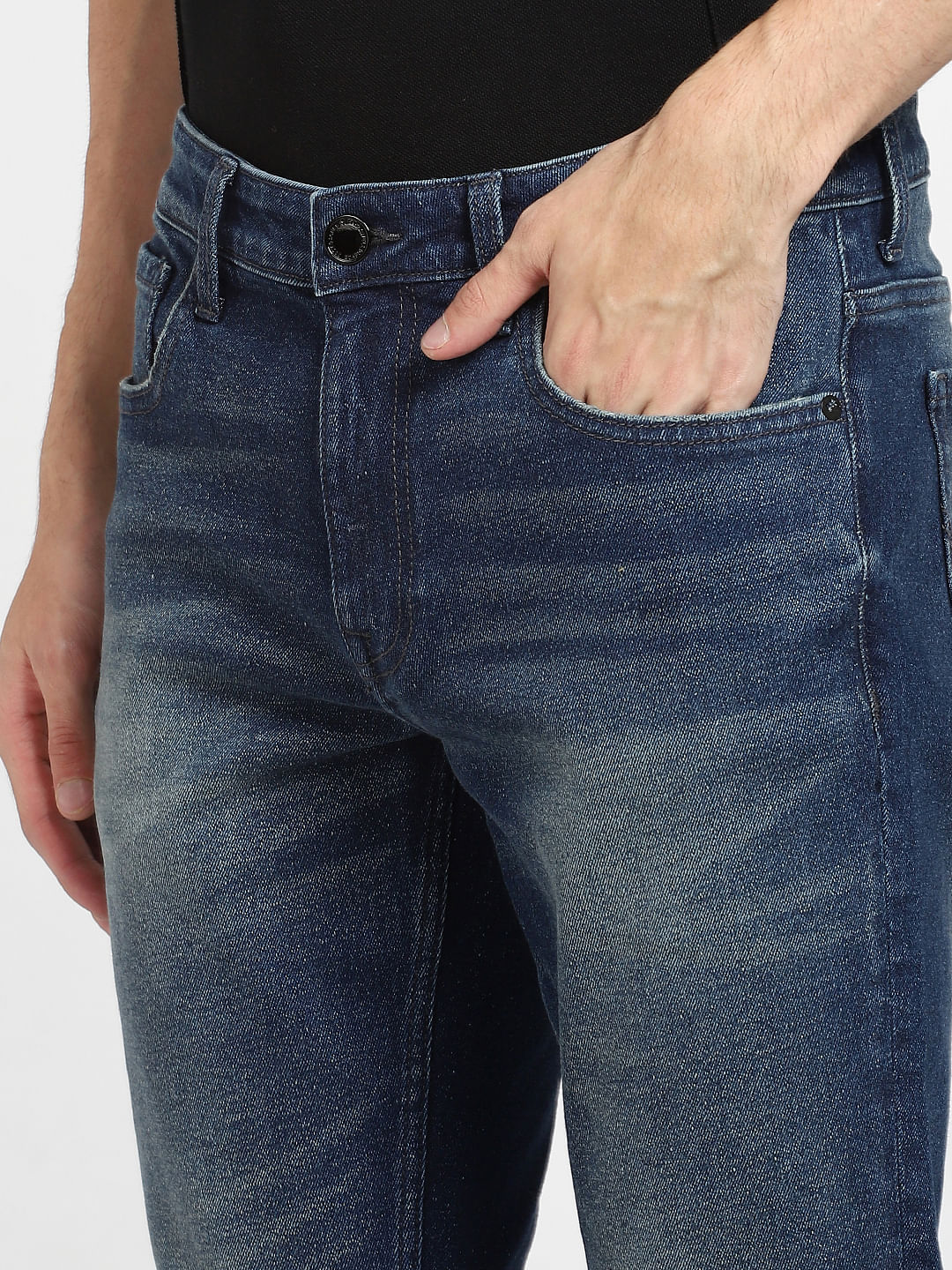Dark Blue Low Rise Glenn Slim Fit Jeans