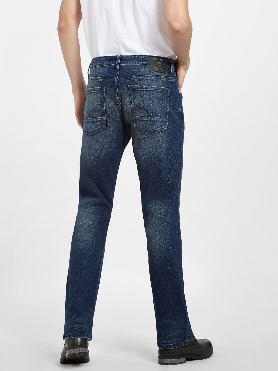Dark Blue High Rise Bootcut Jeans