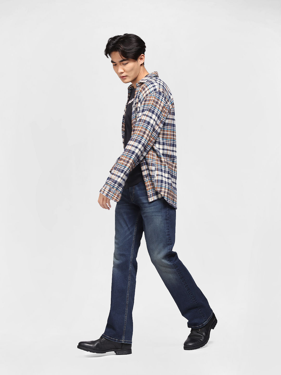 Dark Blue High Rise Ray Bootcut Jeans