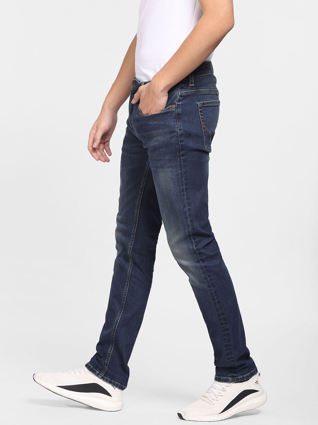 Dark Blue Low Rise Ben Skinny Fit Jeans