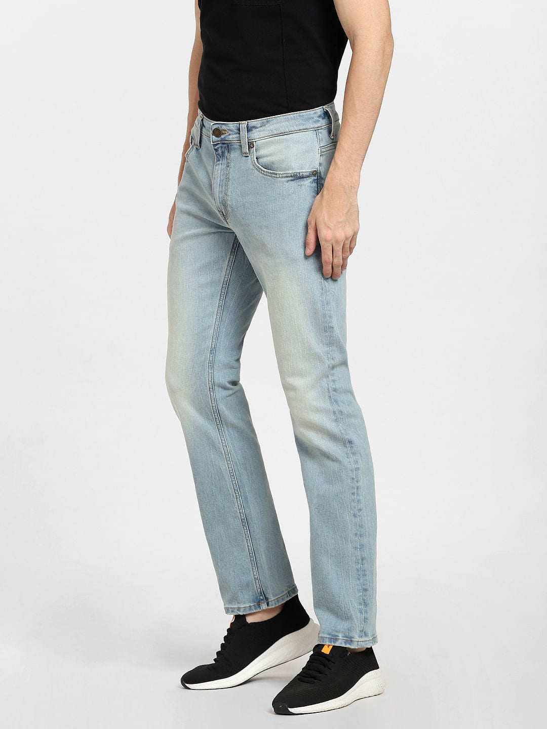 Light Blue Mid Rise Clark Regular Jeans