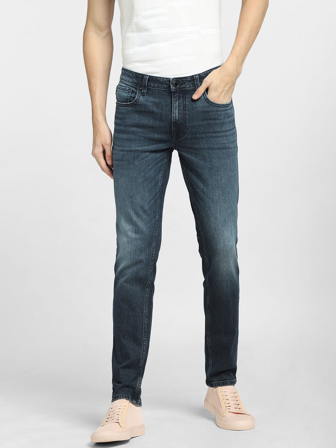 Dark Blue Low Rise Ben Skinny Jeans