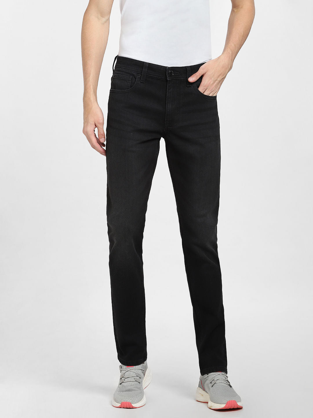 Black Low Rise Glenn Slim Fit Jeans