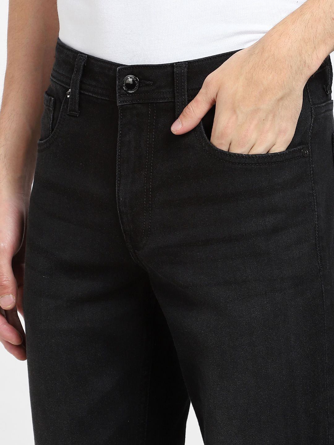 Black Low Rise Glenn Slim Fit Jeans