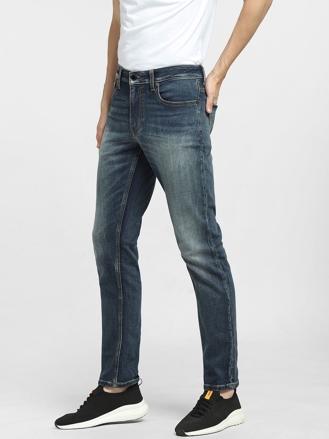 Dark Blue Low Rise Glenn Slim Fit Jeans