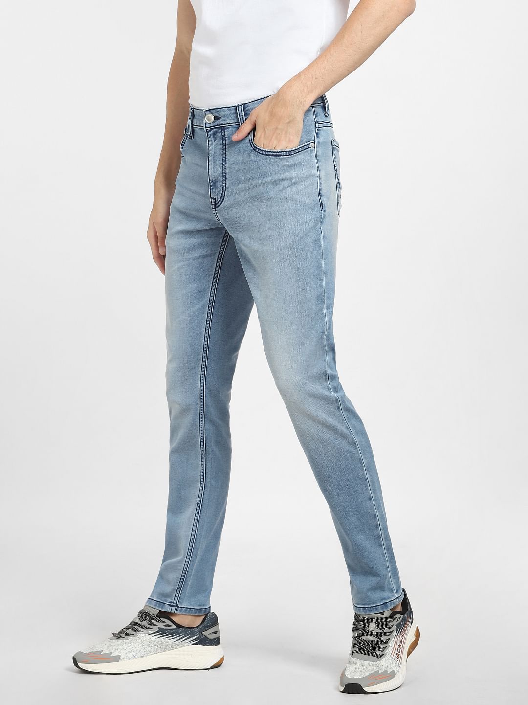Light Blue Low Rise Glenn Slim Jeans
