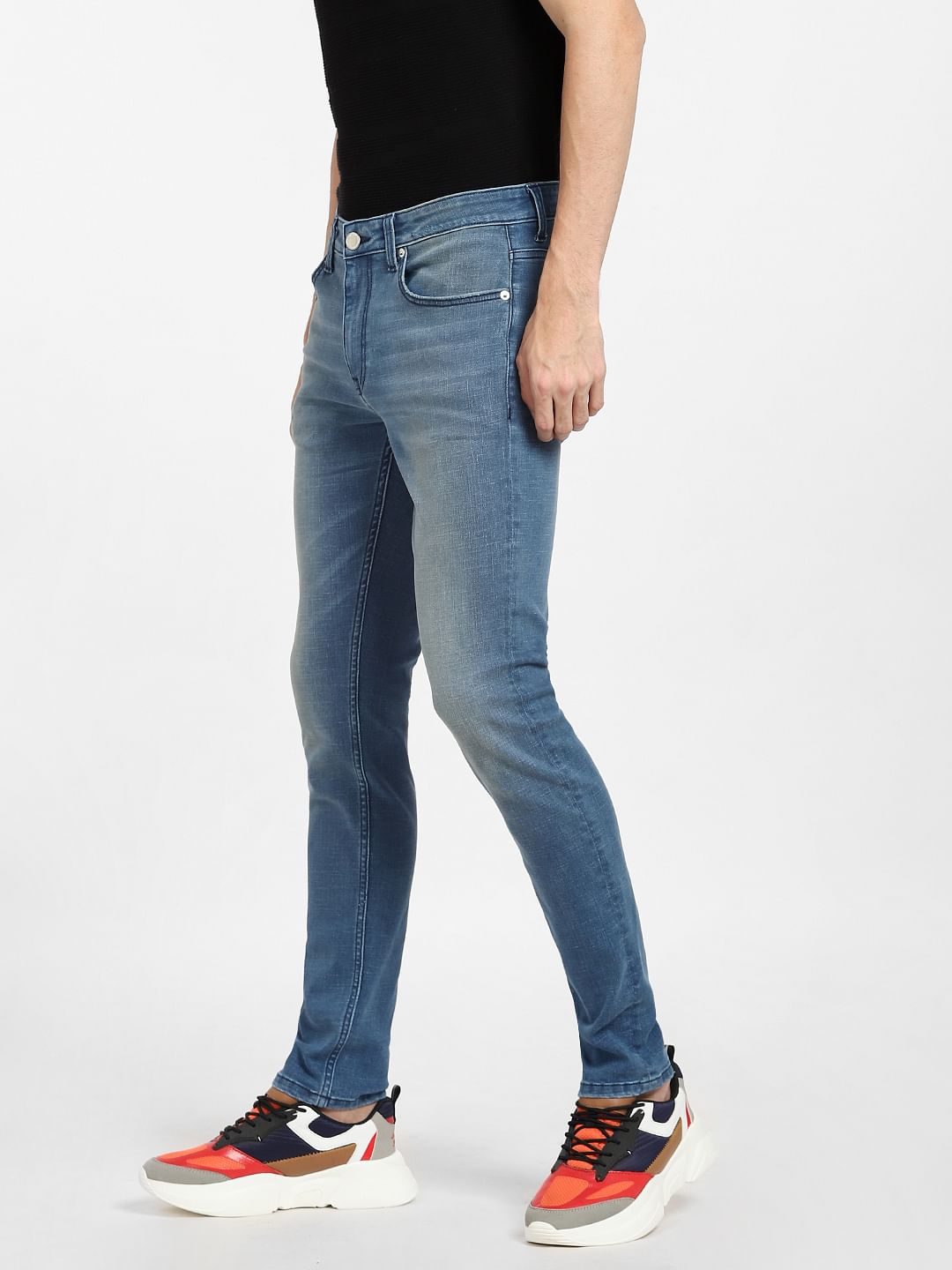 Blue Low Rise Liam Skinny Jeans
