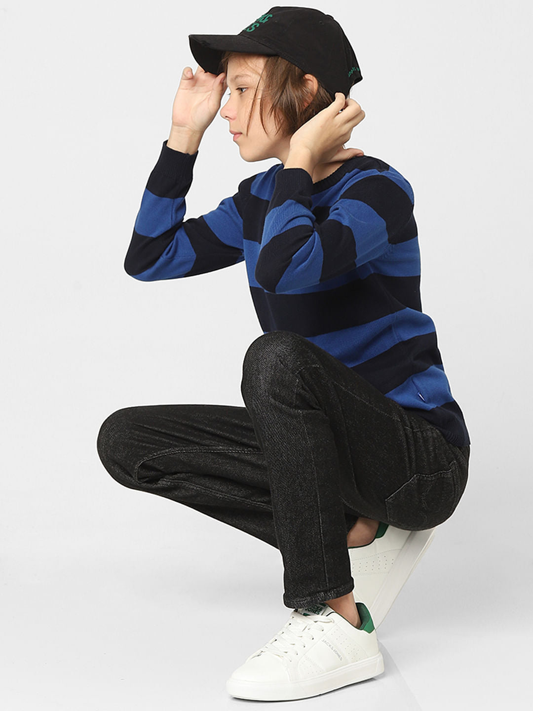Boys Blue Striped Pullover