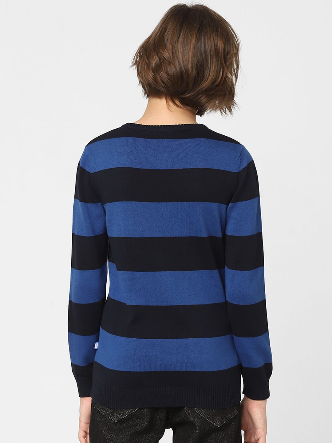 Boys Blue Striped Pullover