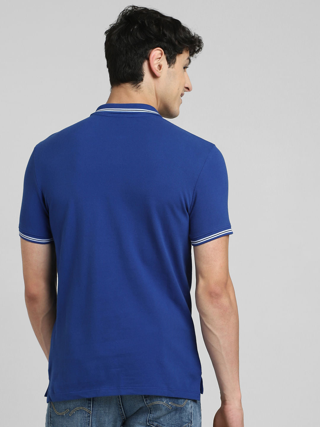 Blue Polo Neck T-shirt
