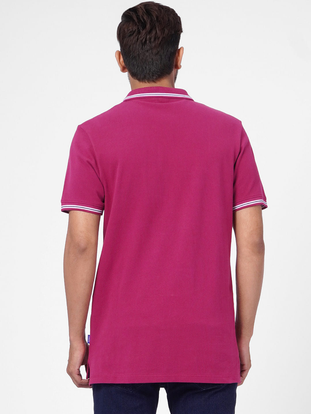Pink Polo Neck T-shirt