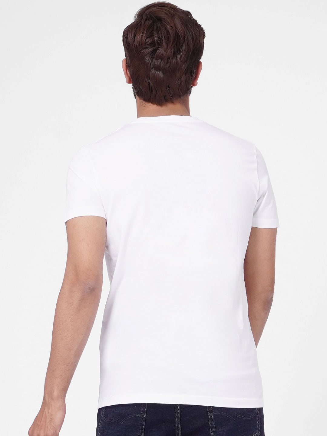 White Graphic Print Crew Neck T-shirt