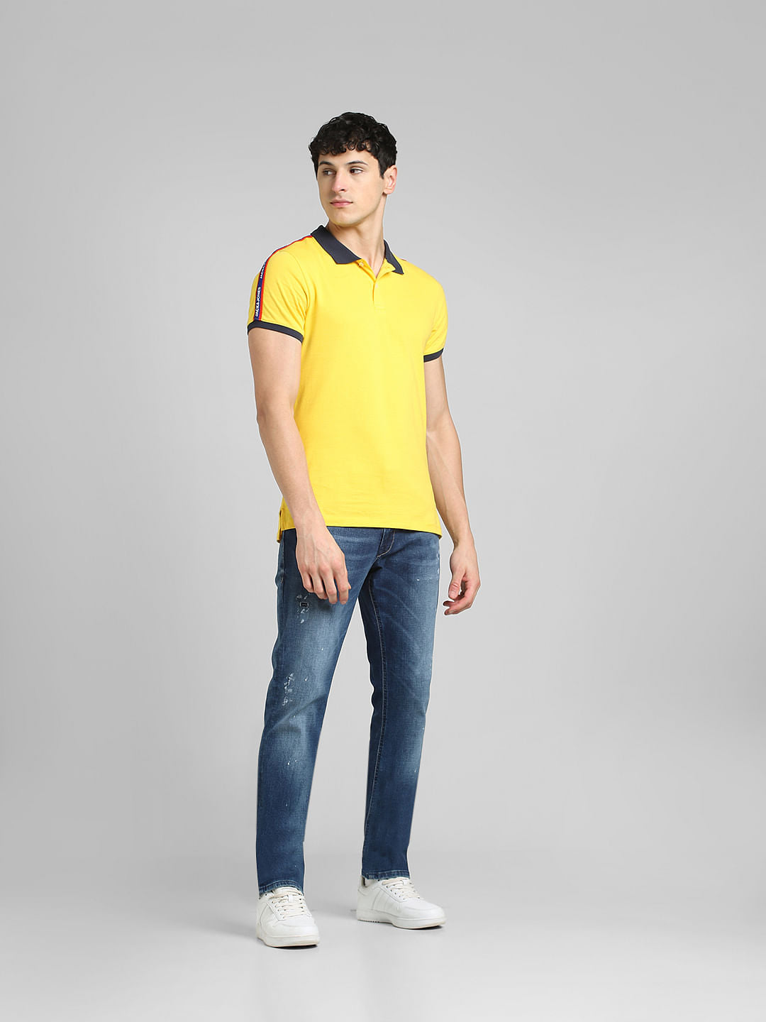 Yellow Polo Neck T-shirt