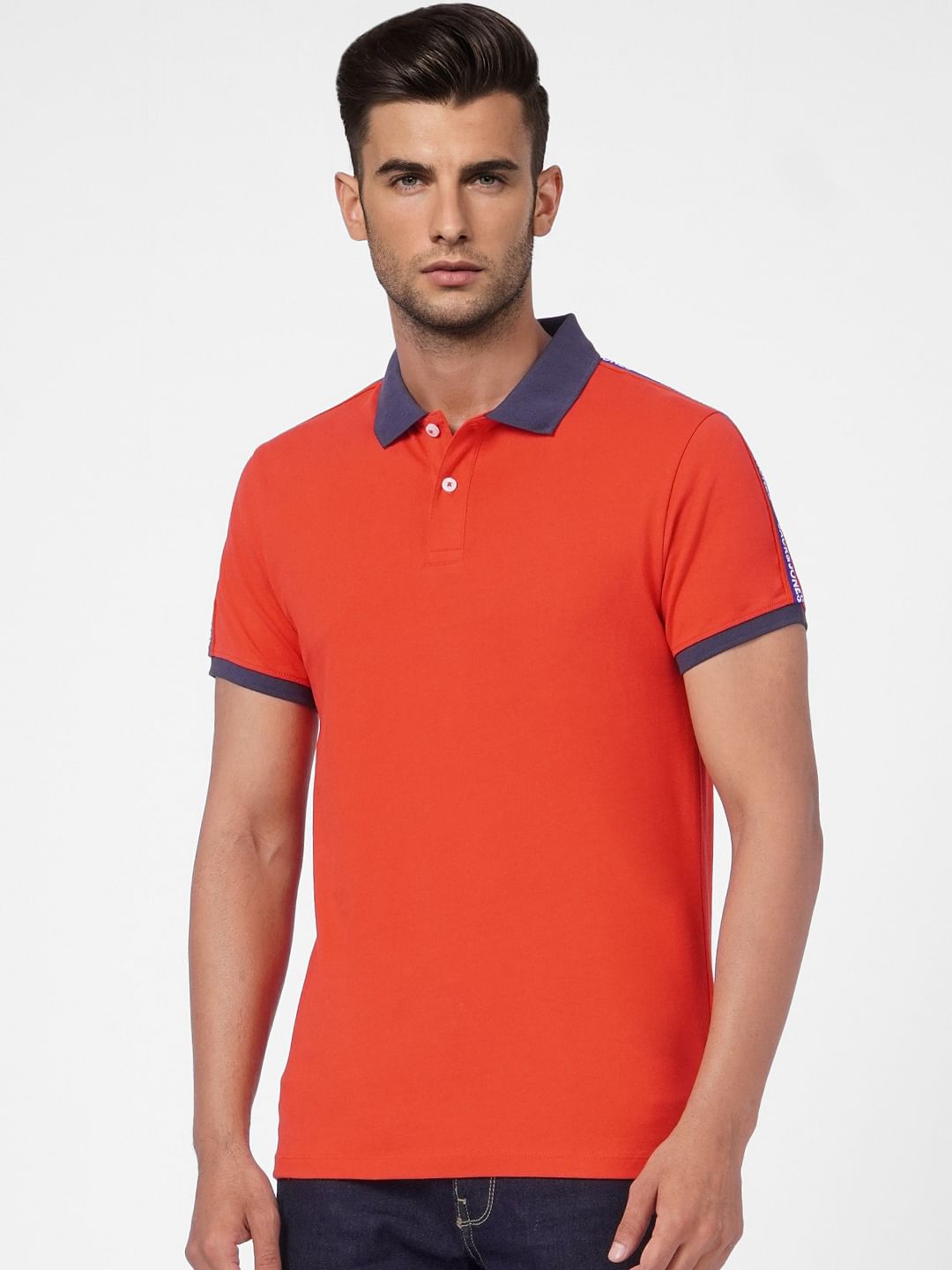 Red Polo Neck T-shirt