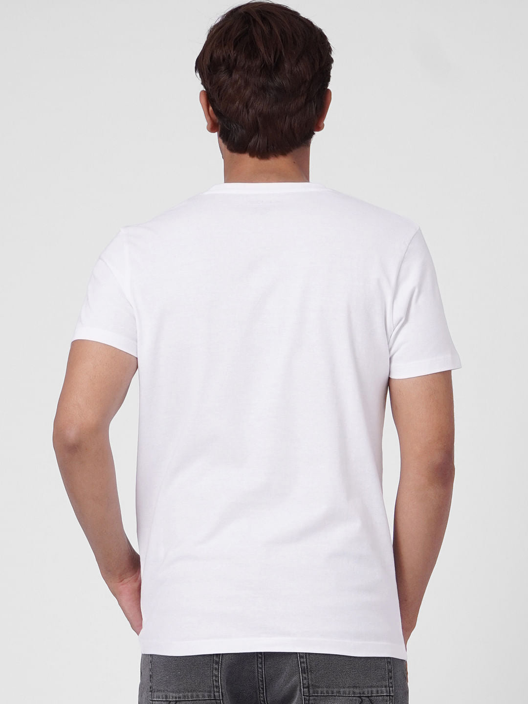 White Graphic Print Crew Neck T-shirt
