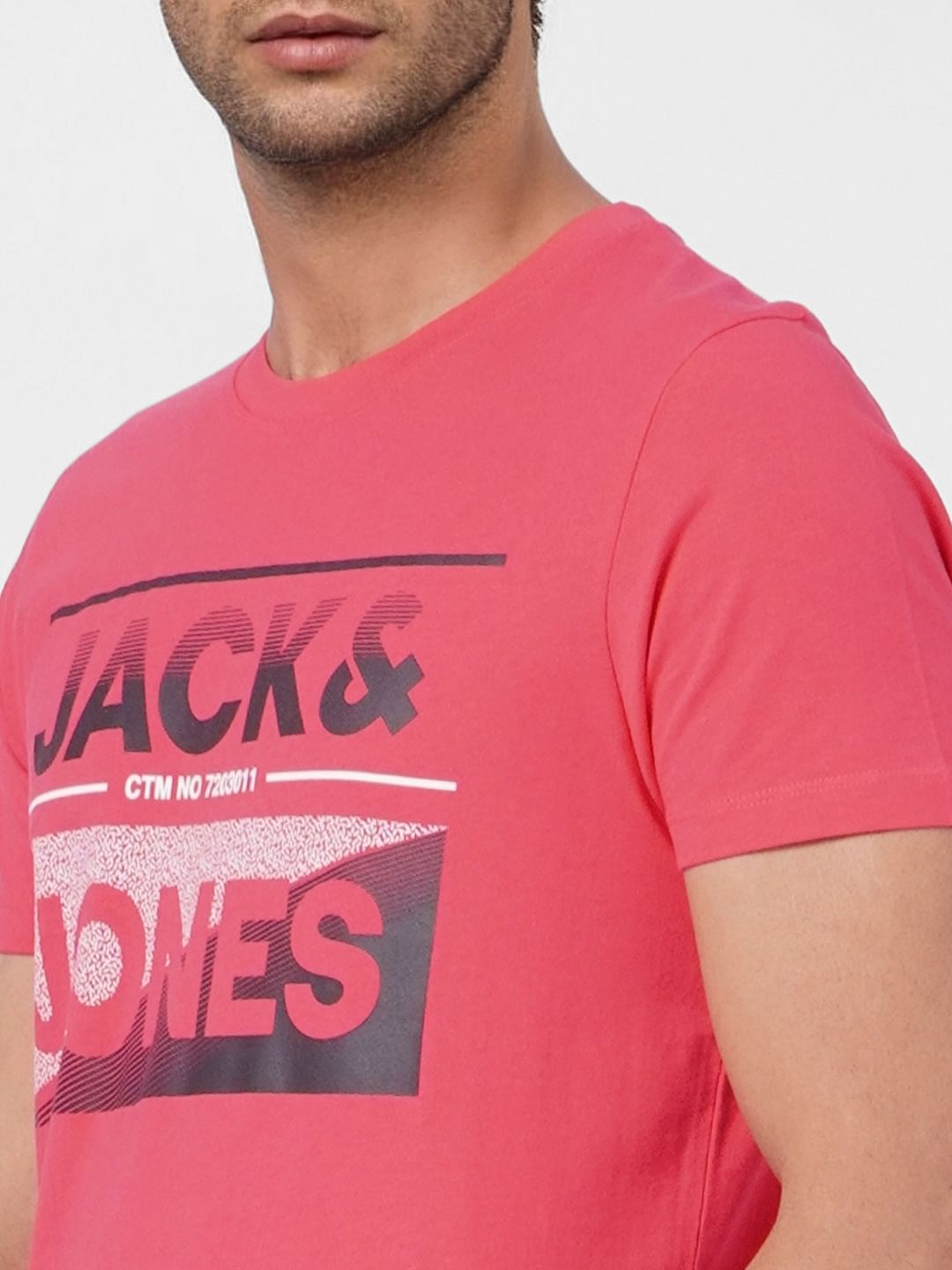 Pink Graphic Print Crew Neck T-shirt