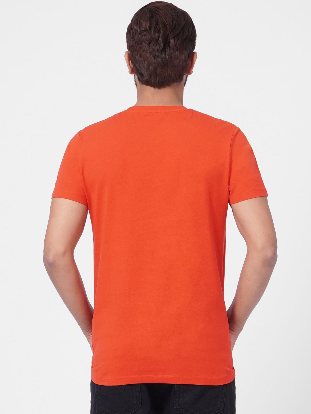 Red Graphic Crew Neck T-shirt