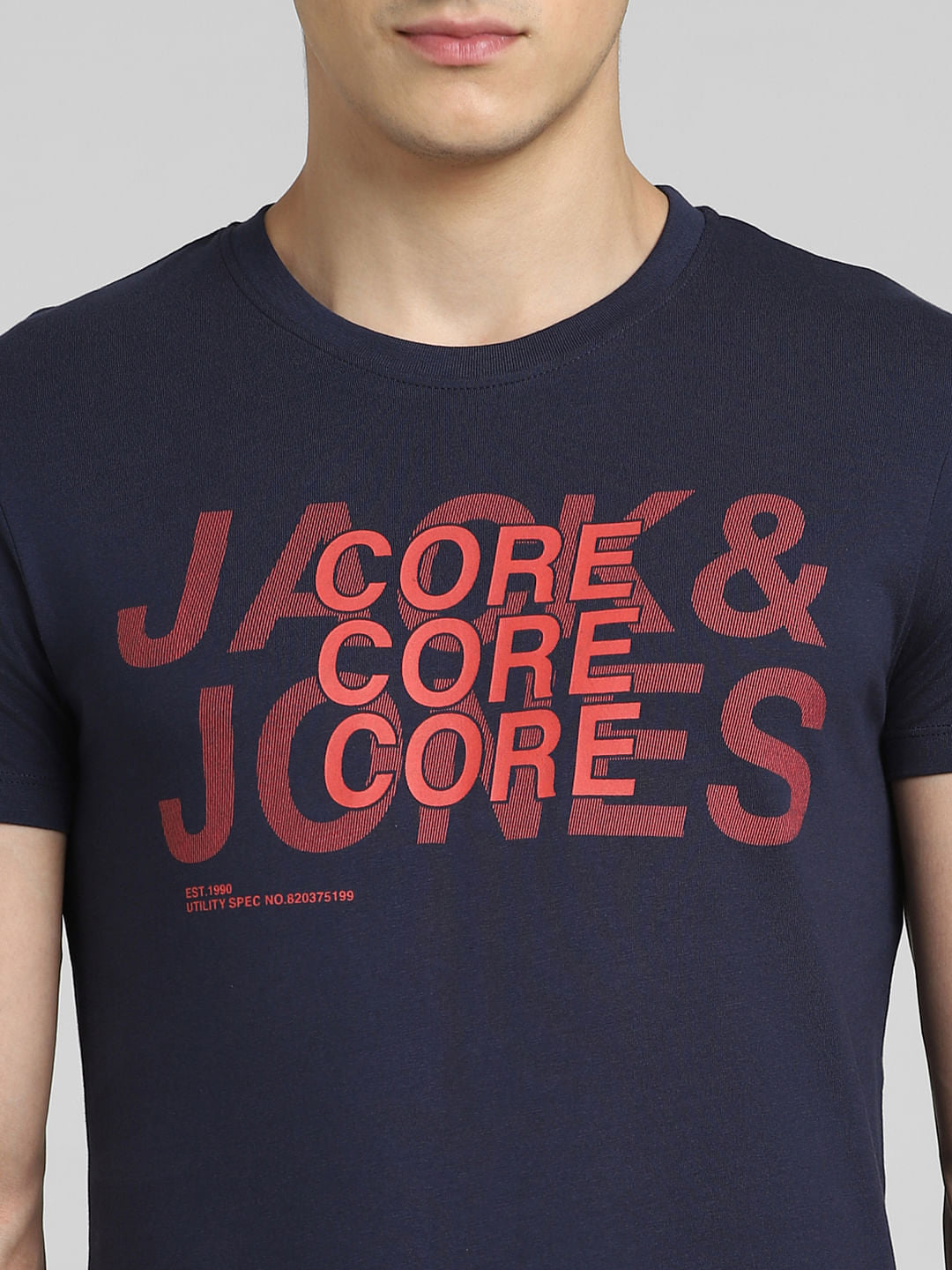 Blue Graphic Print Crew Neck T-shirt