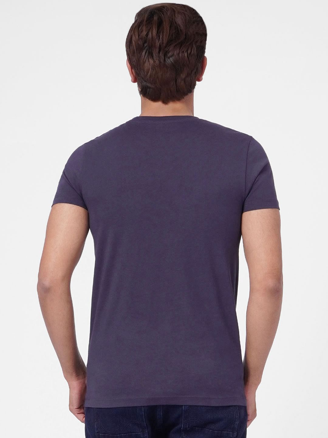 Blue Graphic Print Crew Neck T-shirt