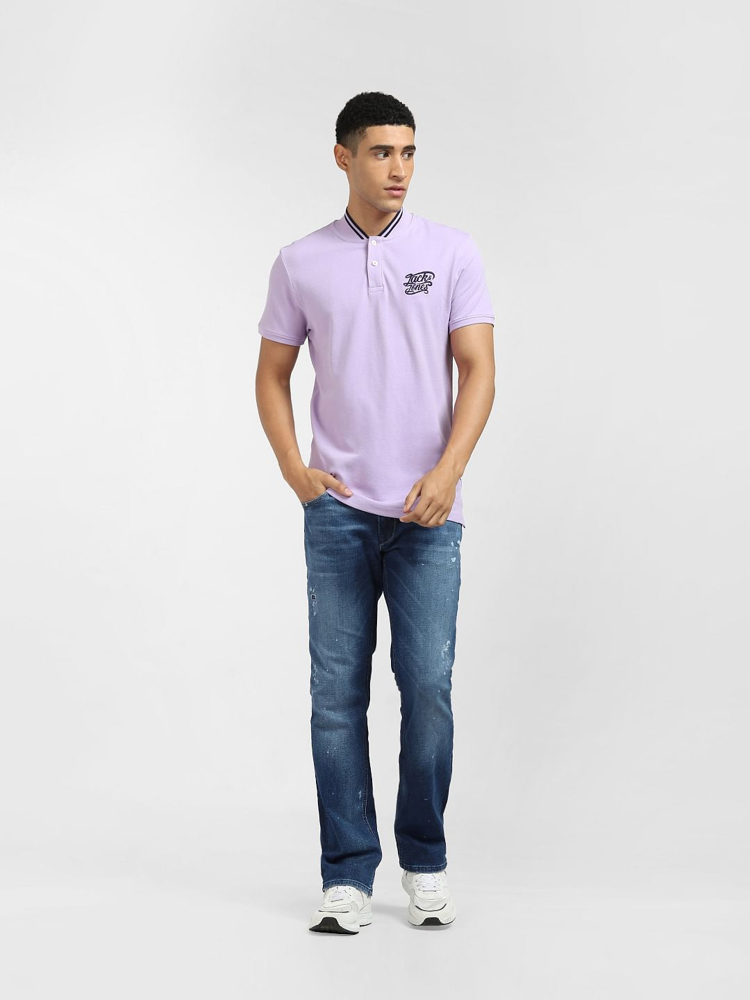 Purple Polo Neck T-shirt