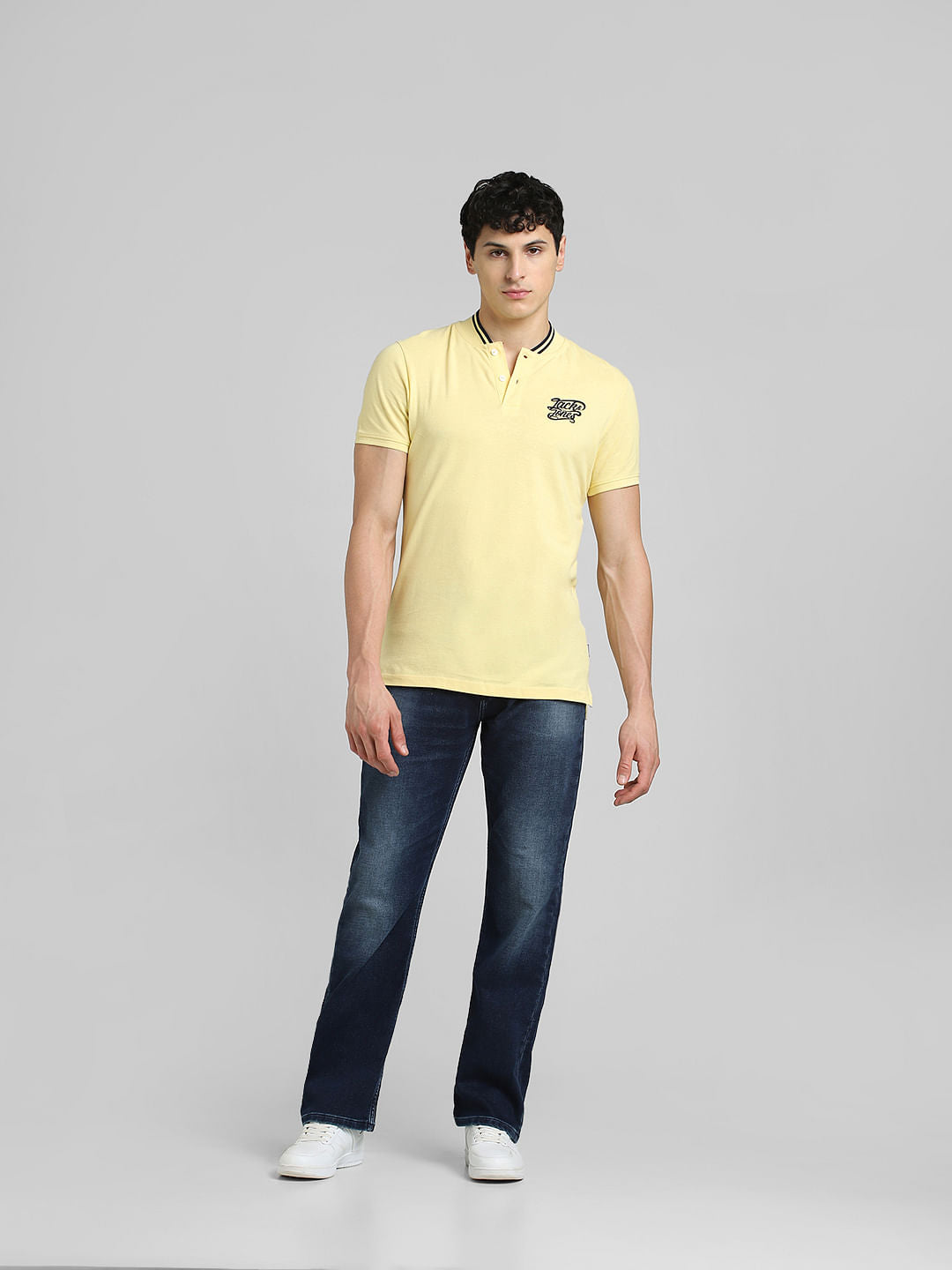 Yellow Polo Neck T-shirt
